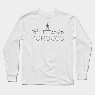 Morocco Minimal Skyline Long Sleeve T-Shirt